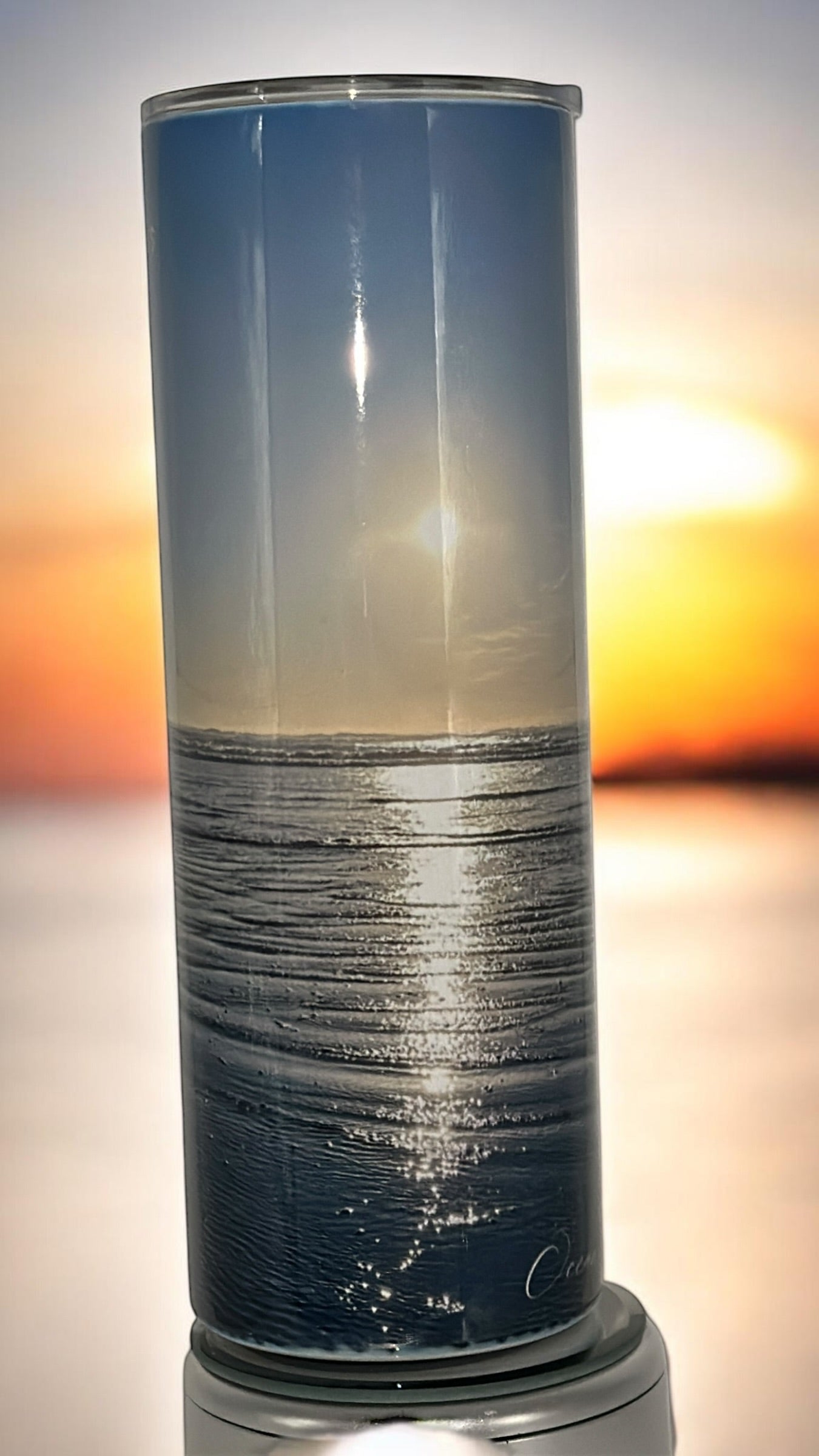 Beach Makes Waves Ocean Shores WA Drinking Tumbler Water Bottle Cup