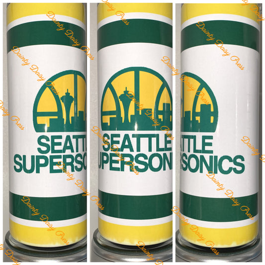 Seattle Super Sonics Tumbler Retro Inspired SuperSonics Drinking Cup