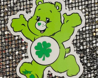 Care Bears Sticker Good Luck Bear 80s Inspired Retro Vintage Decal