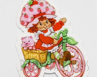 Strawberry Shortcake Sticker Custard Cat Decal 80s Retro Vintage