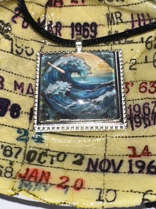 Beach Waves Handmade Pendant Necklace
