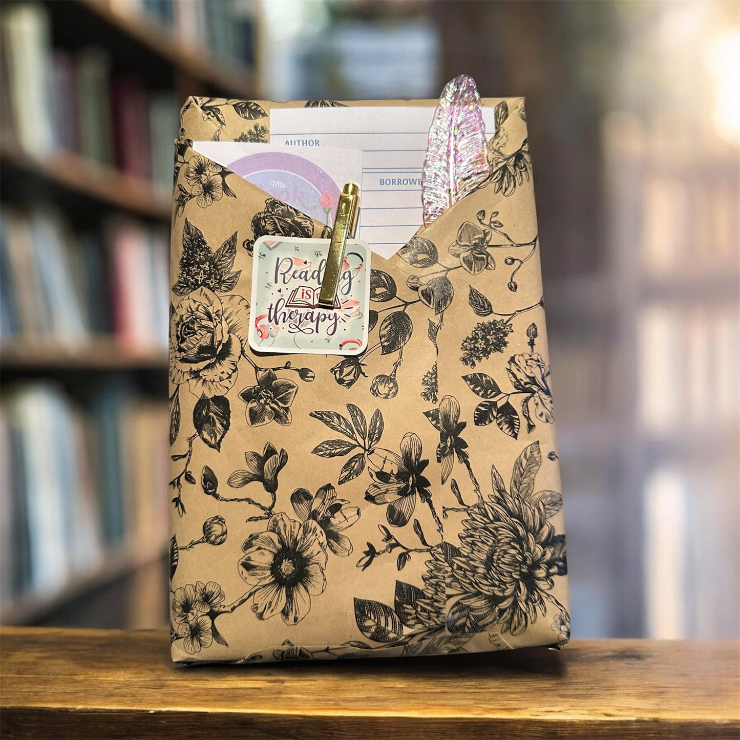 Blind Date with a Book Gifts Includes a pair of BOOK EARRINGS stickers pen and more