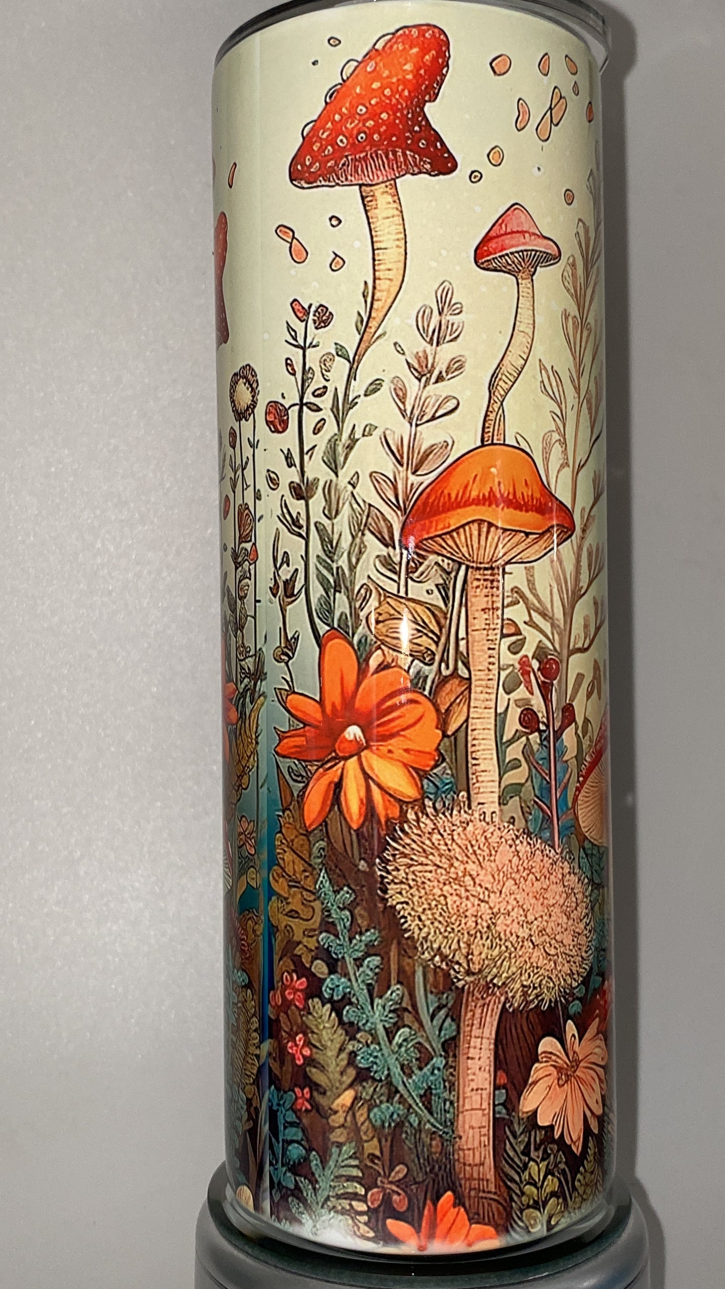 Mushroom Retro 20 oz Tumbler Hot and Cold Double Insulated Drinking Cup