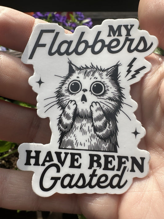 My Flabbers Have Been Gasted funny Sticker permanent vinyl decal waterproof NEW