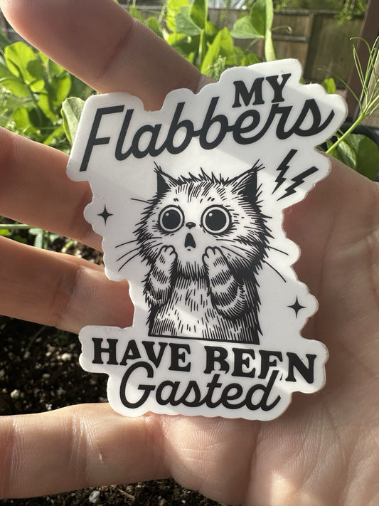My Flabbers Have Been Gasted funny Sticker permanent vinyl decal waterproof NEW