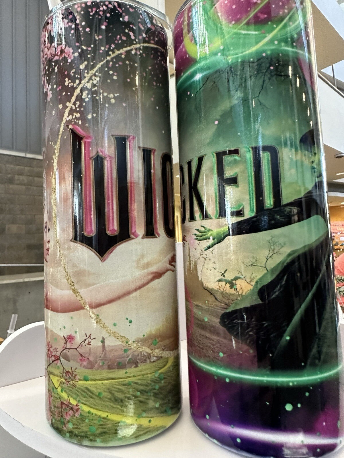 Wicked Movie HOLOGRAPHIC Elphaba Galinda 20 oz tumbler