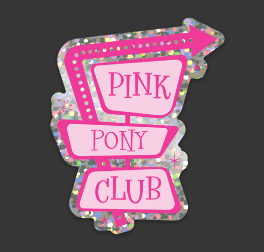 Pink Pony Club Glitter Sticker Chappell Roan