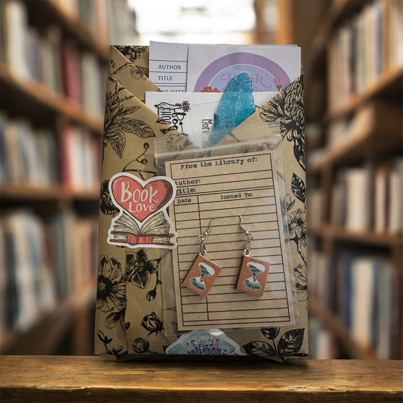 BLIND DATE WITH A BOOK -Mystery Edition with BOOK EARRINGS