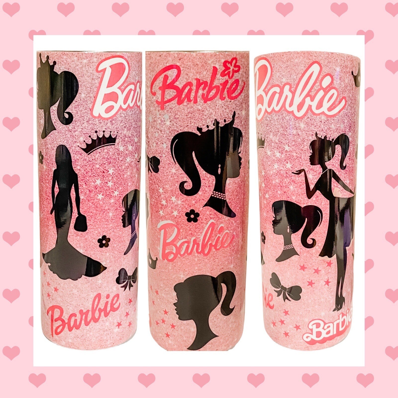 Barbie Retro Vintage Inspired tumbler 20 o  HOT or COLD water bottle