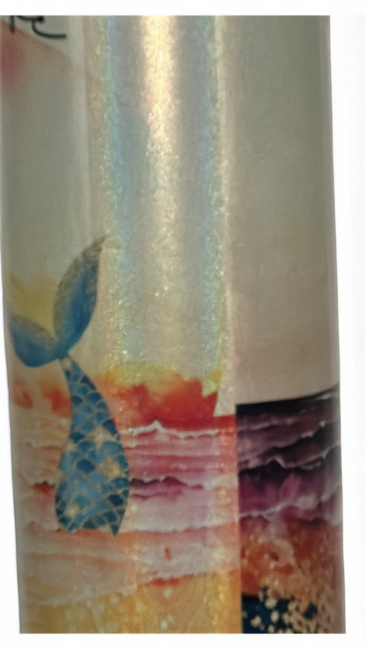 Beach Vibes Ocean Lover Mermaid Make Waves Drinking Tumbler Water Bottle Cup