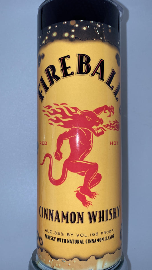 Fireball liquor, drink, inspired 20 oz drinking Tumbler for HOT and COLD drinks