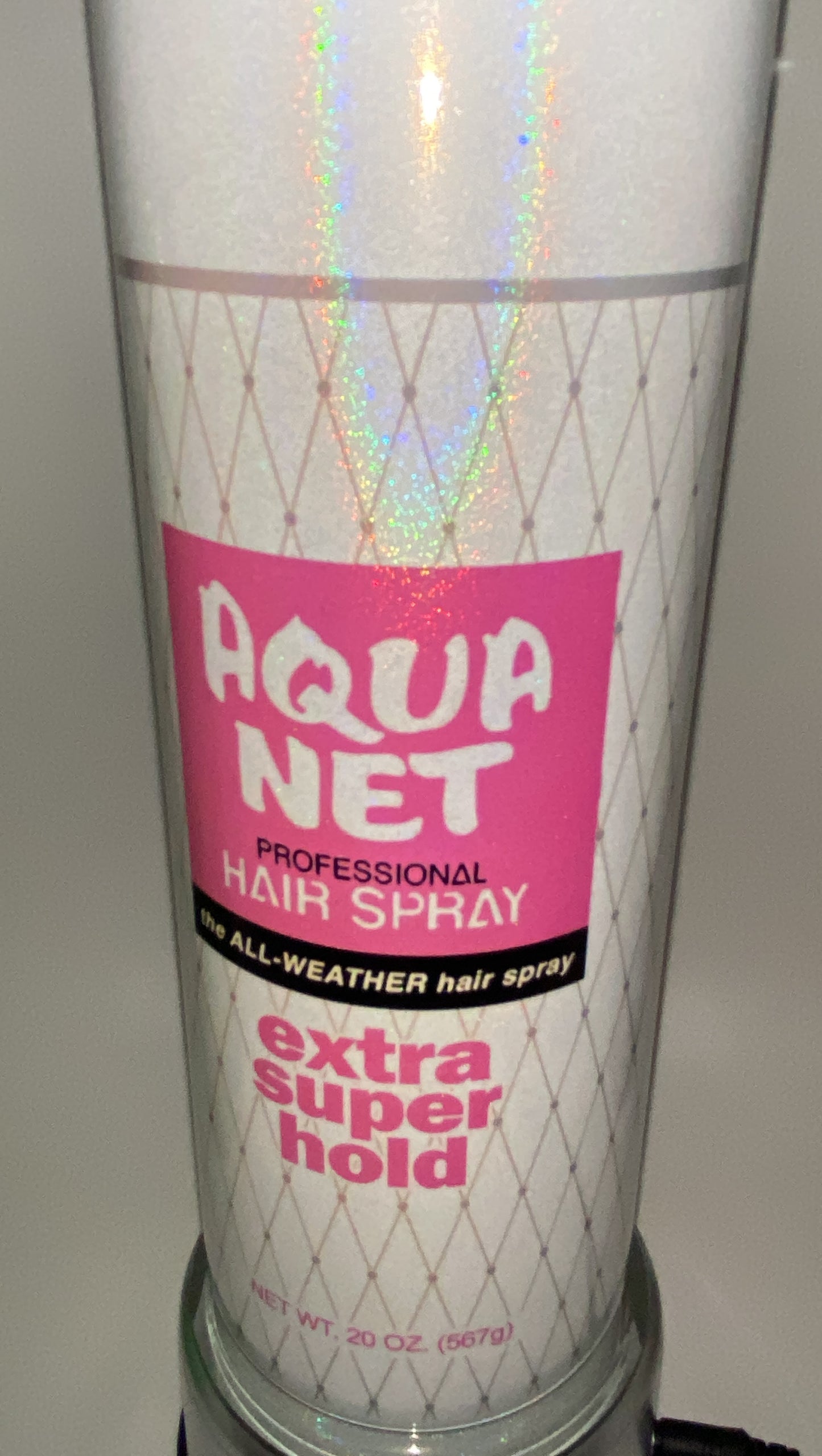Aqua Net Inspired HOLOGRAPHIC Tumbler 20 oz Hot and Cold Drinks Double Insulated