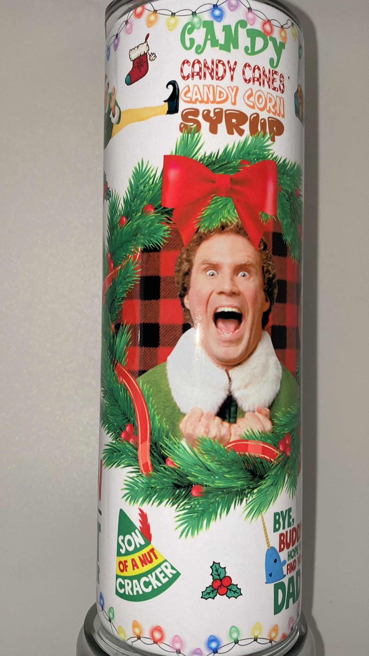 Funny Elf CHRISTMAS Tumbler Xmas Movie drinking cup