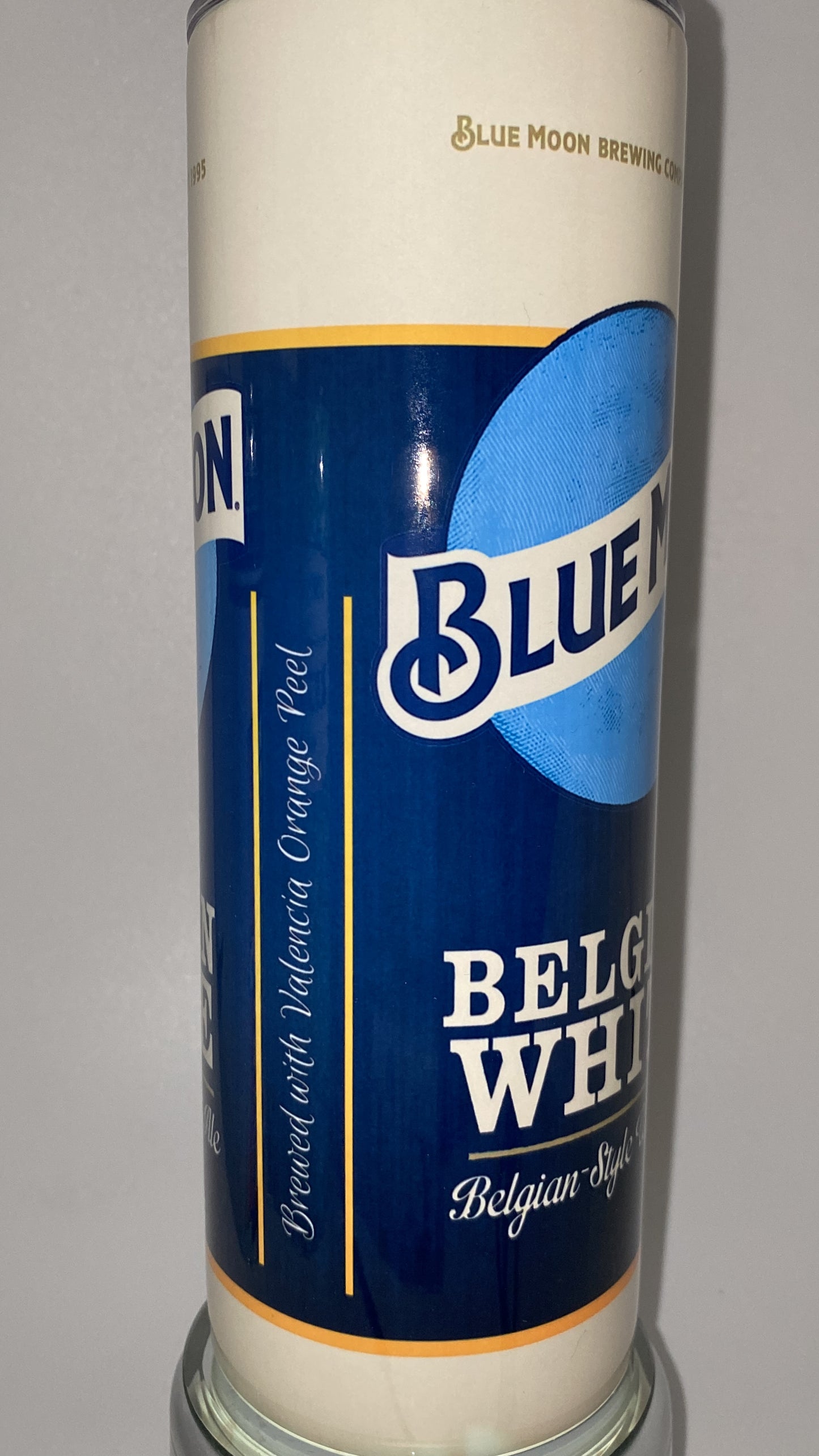 Blue Moon Beer inspired 20 oz drinking Tumbler for HOT and COLD drinks