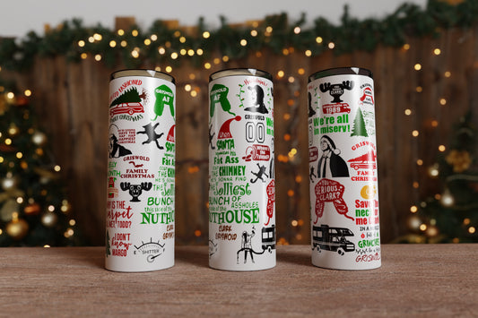 Christmas Vacation Movie Tumbler Custom 20 oz Skinny Tumbler Perfect Gift