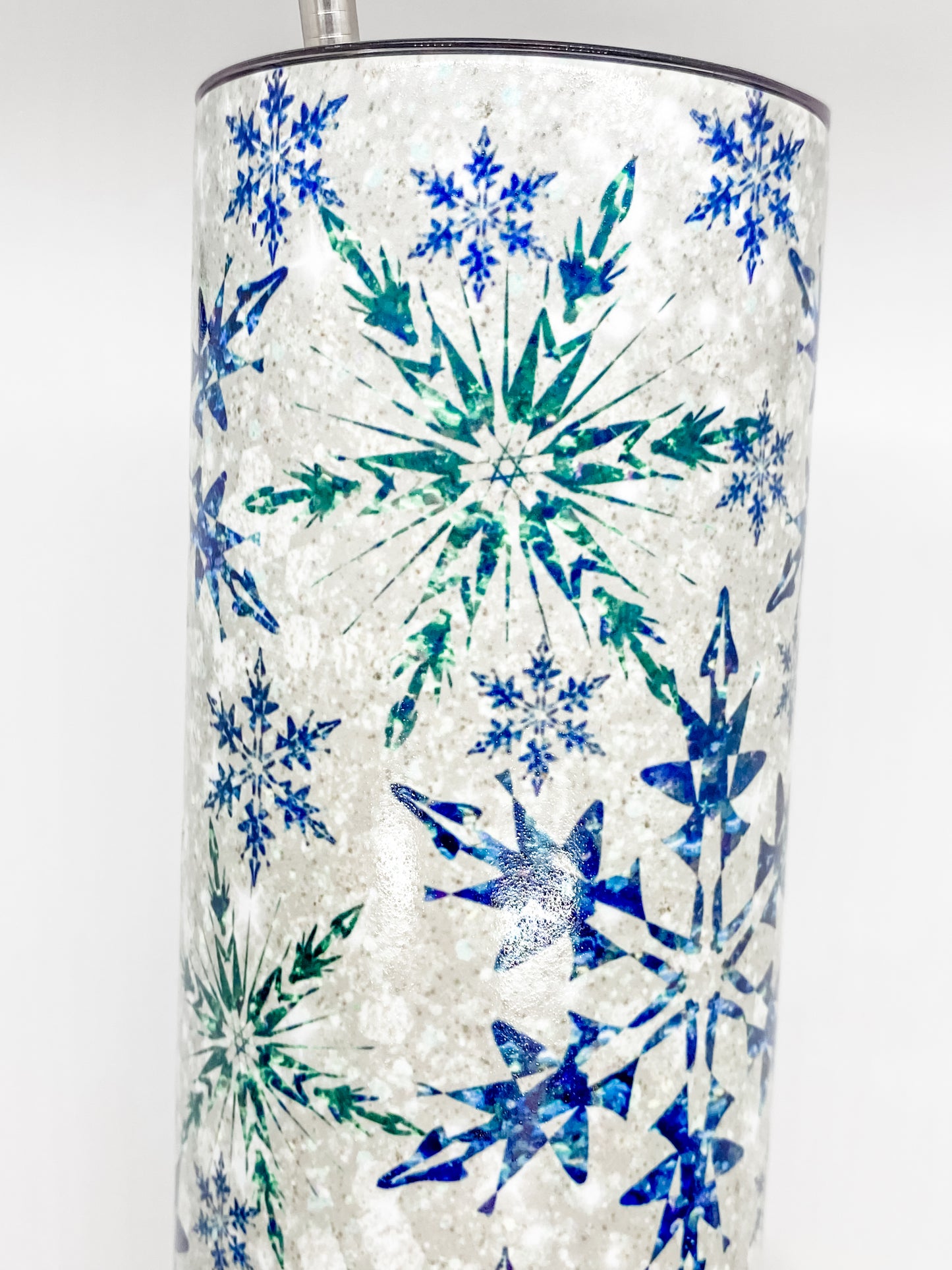 Snowflake Tumbler 20 oz GLOW in the Dark Holiday Christmas Cup