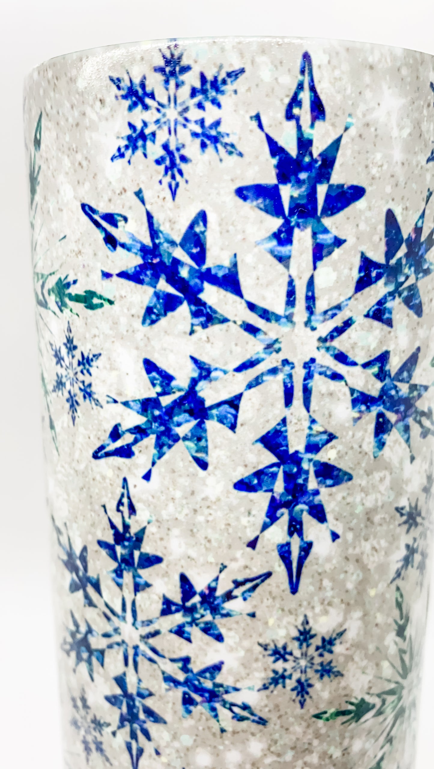 Snowflake tumbler 20 oz straight holiday tumblers Christmas gift double insulated lid and straw