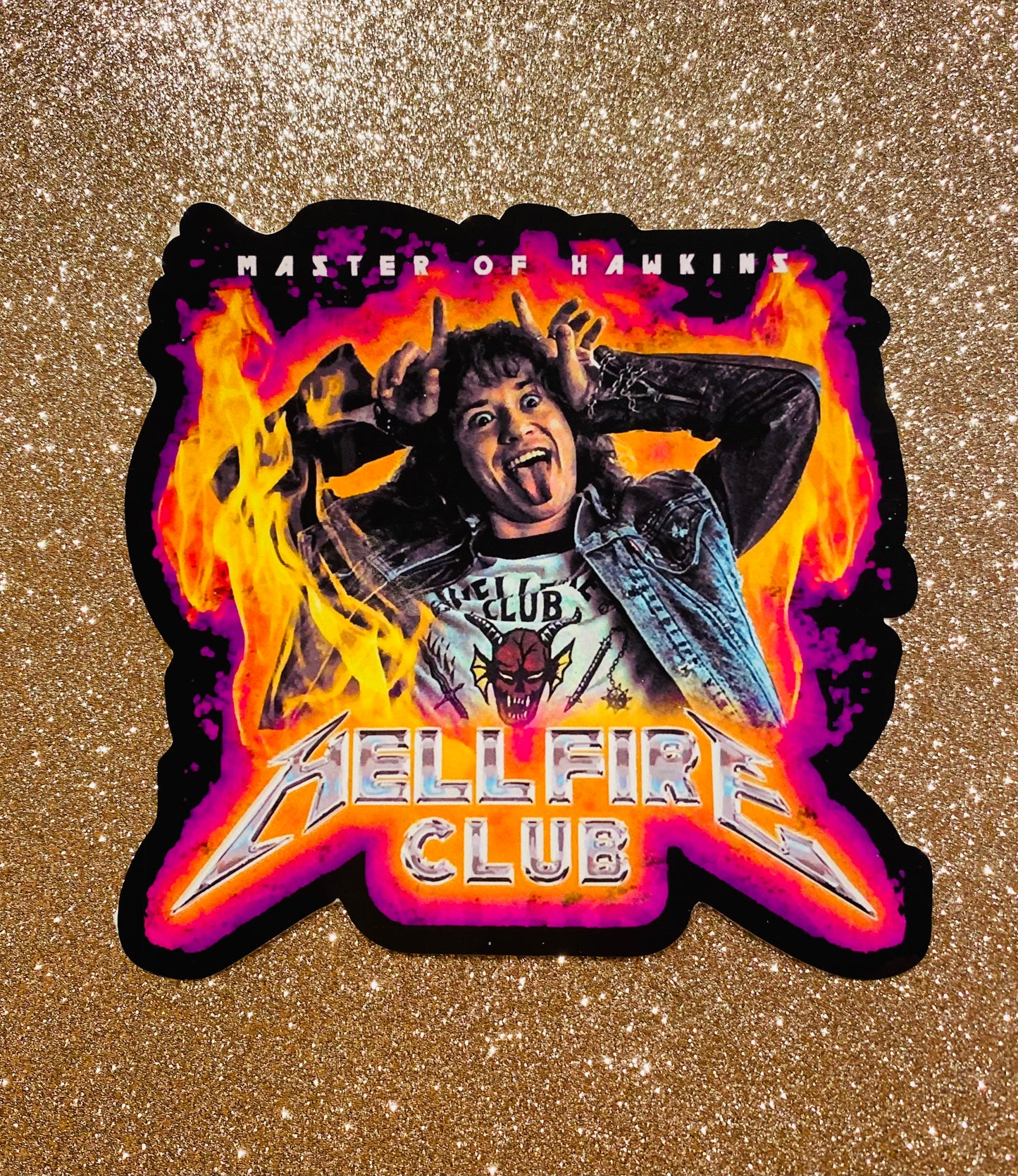 Eddie Munson Stranger Things Removeable Window Cling Static Glass Cling
