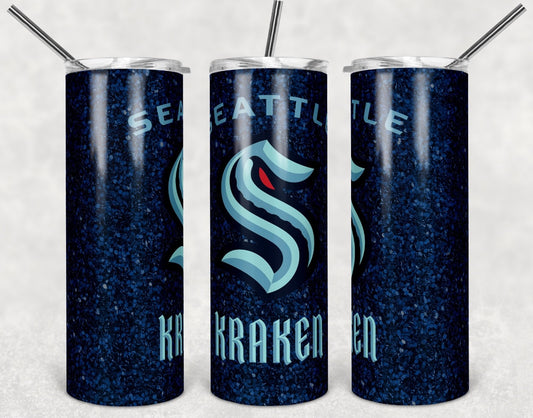 Seattle Kraken Tumbler 20 oz Straight NHL Hockey Drinking Cup Double Insulated